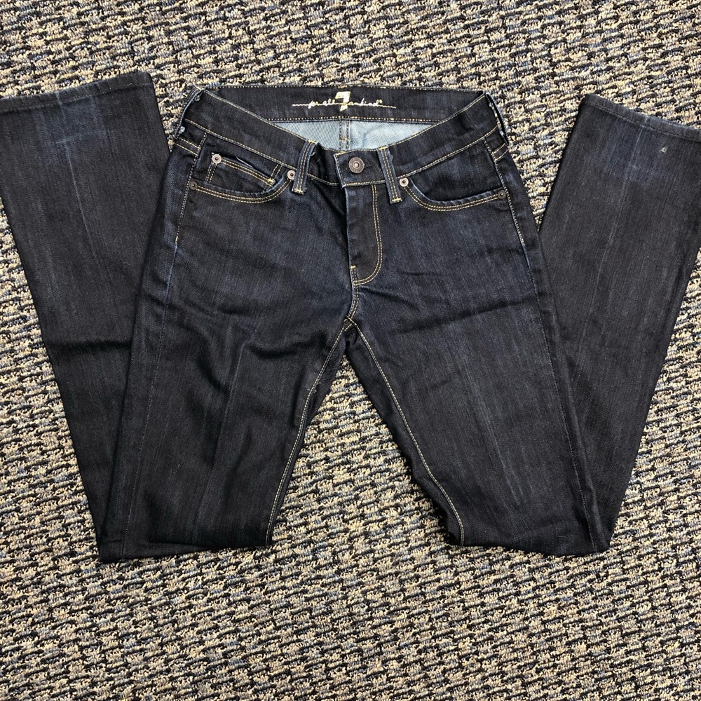 Seven for all mankind metallic contrast stitching
